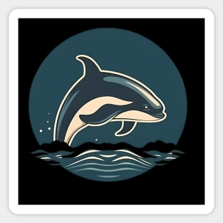 Minimal Orca, Love Orcas Sticker